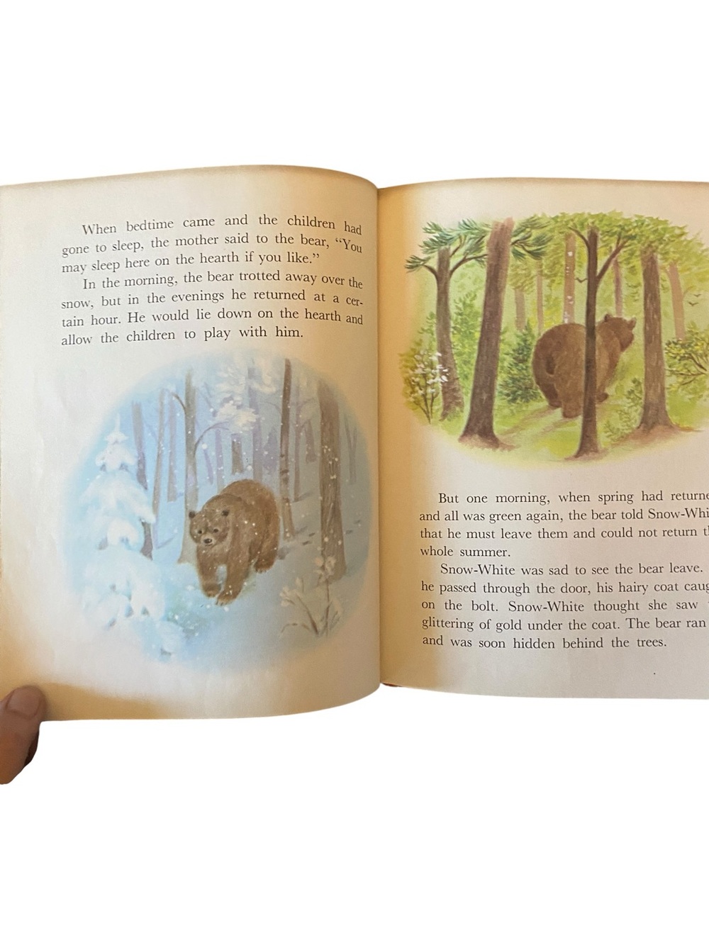 Vintage 60s hardcover Snow-White Rose-Red Rand McNally Children’s book Fairytale - Picture 6 of 10